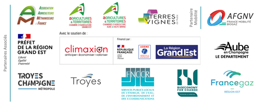 Partenaires Associés de la 11e Convention d'Affaires de la Méthanisation et des Gaz Verts à Troyes les 28-29 nov. 2023