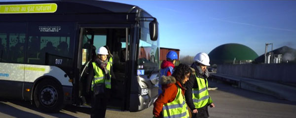 Visite de site biométhane avec bus roulant au GNV, en partenariat avec IVECO BUS